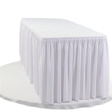 Pleated table skirt
