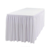 Pleated table skirt