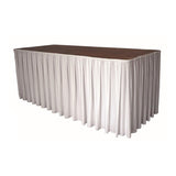 Pleated table skirt